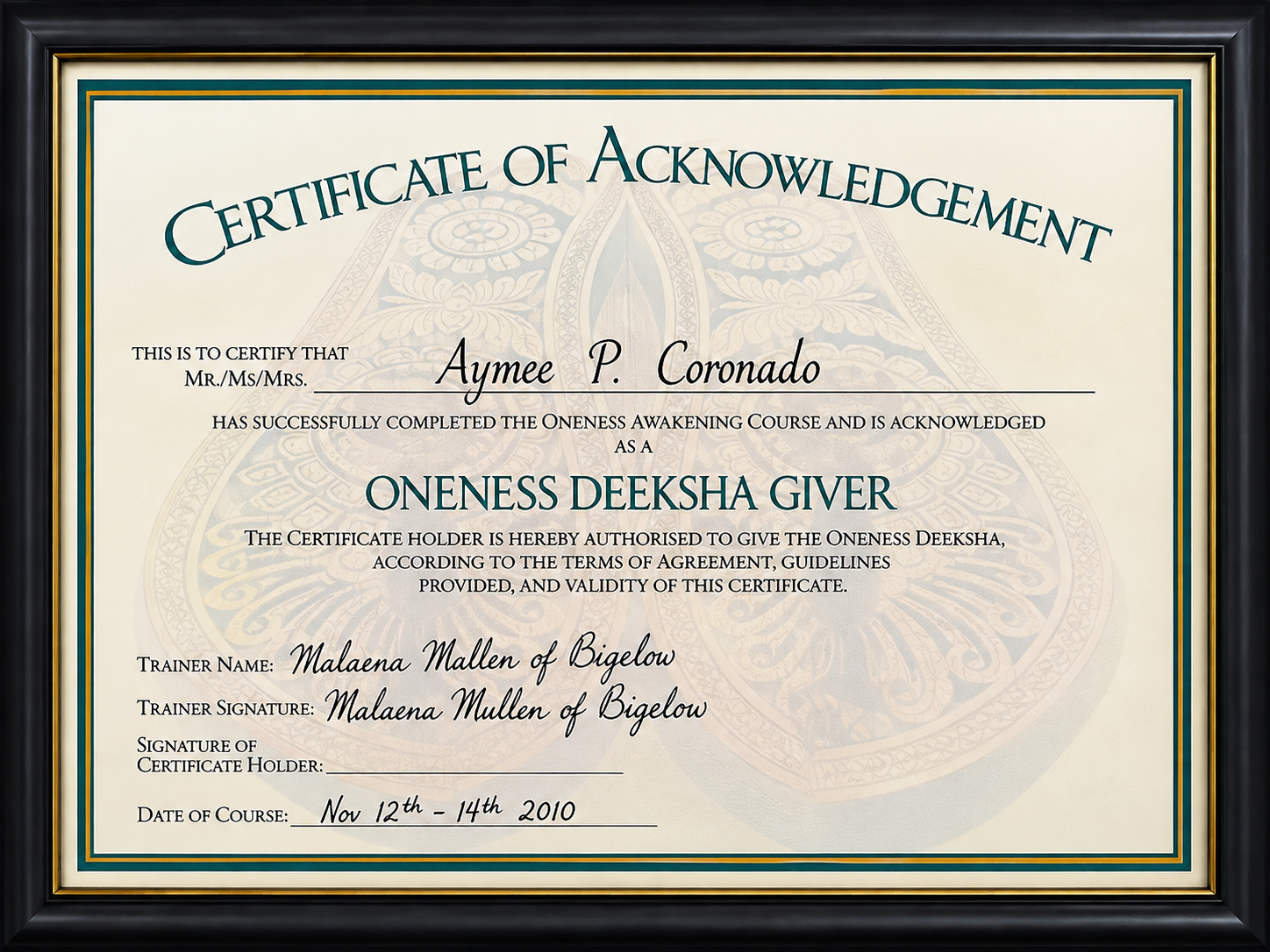 Reconocimiento de Aymée de los Ángeles 3
